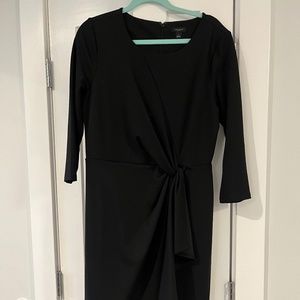 Ann Taylor Black Drape Dress